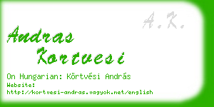 andras kortvesi business card